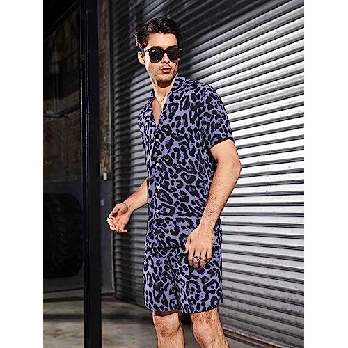 Dhruvi Trendz Mens Rayon Men's Casual Shirt Regular Fit Western (Dt-Ms-6127_Purple_Xl)