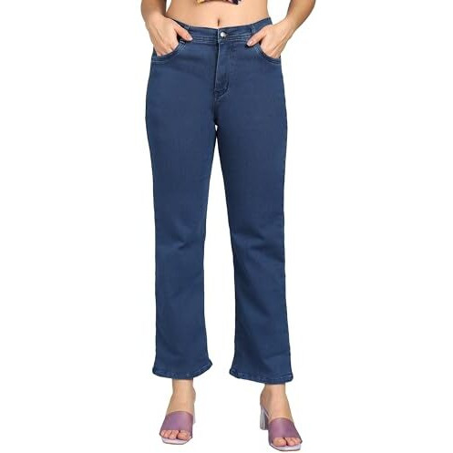 Nifty Women's Denim Stretchable Straight Fit Jeans (1457_Bta_34_Medium_Blue_34)