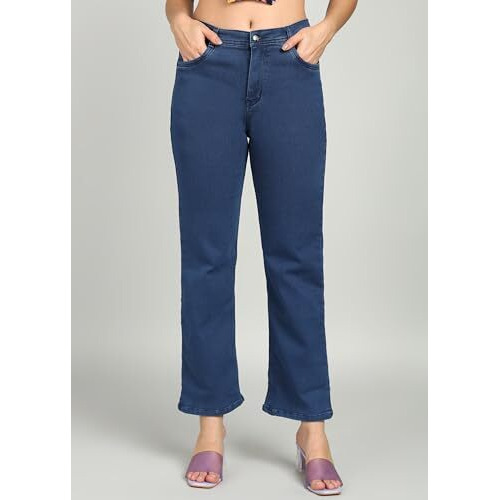 Nifty Women's Denim Stretchable Straight Fit Jeans (1457_Bta_34_Medium_Blue_34)
