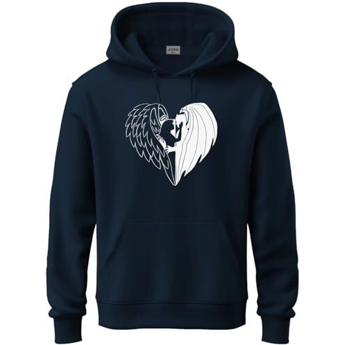 Adro Hoodies For Men | Printed Regular Fit Hoodie For Men | Cotton Hoodie | Mens Hoodies | Sweatshirt For Men | Hooded Hoodie|H24-Devi-Nb-M Navy Blue (Medium)