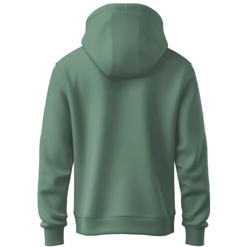 Adro Men's Cotton Neck Hooded Sweatshirt (H24-Devi-Pt-M_Pista)