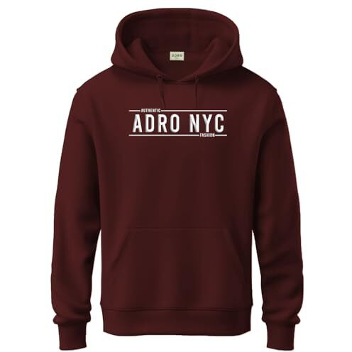Adro Hoodies For Men | Printed Regular Fit Hoodie For Men | Cotton Hoodie | Mens Hoodies | Sweatshirt For Men | Hooded Hoodie|H24-Adro-Mr-X_Large Maroon