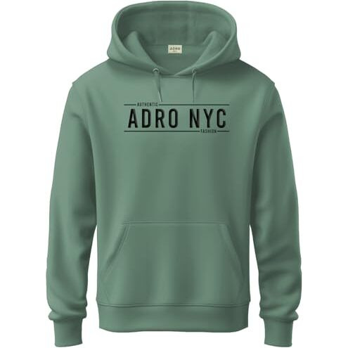 Adro Men's Cotton Neck Hooded Sweatshirt (H24-Adro-Pt_Pista