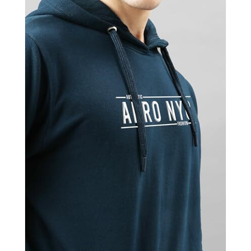 Adro Hoodies For Men | Printed Regular Fit Hoodie For Men | Cotton Hoodie | Mens Hoodies | Sweatshirt For Men | Hooded Hoodie|H24-Adro-Sb-M Teal (Medium)