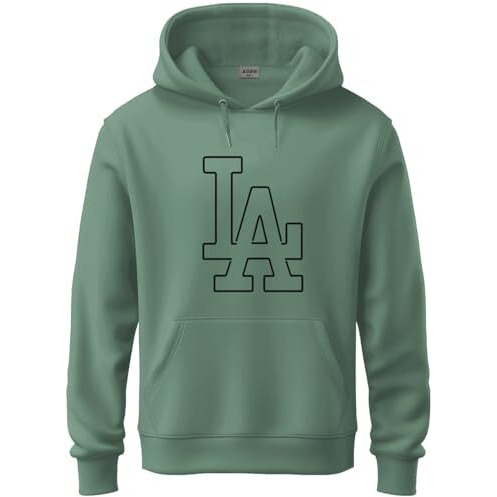 Adro Men's Cotton Neck Hooded Sweatshirt (H24-La-Pt_Pista