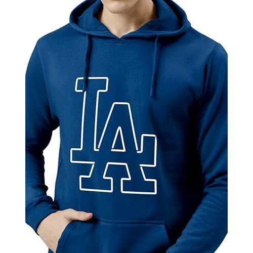 Adro Men's Cotton Neck Hooded Sweatshirt (H24-La-Rb_Royal Blue