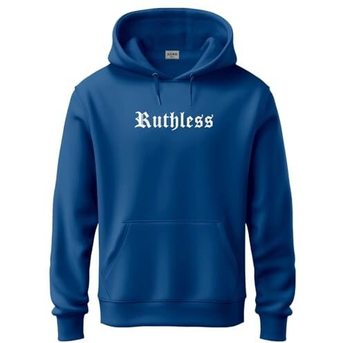 Adro Men's Cotton Neck Hooded Sweatshirt (H24-Ruth-Rb_Royal Blue