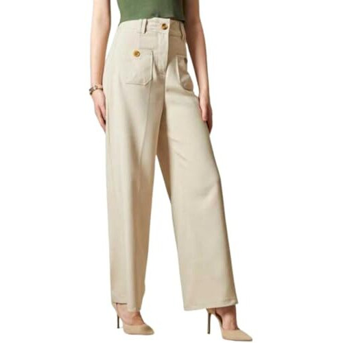 Leriya Fashion Trousers For Women High Waist | Trousers For Woman | Women Trousers | Women Trousers Pants (Lf-Tr1068-Xl-Off White)