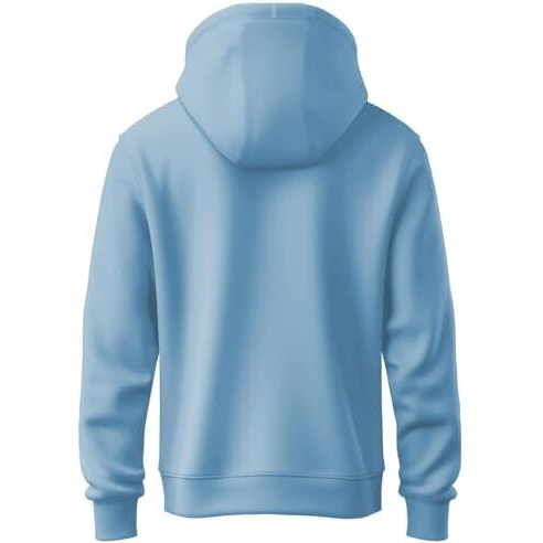 Adro Men's Cotton Neck Hooded Sweatshirt (H24-Pln-Sk_Sky Blue
