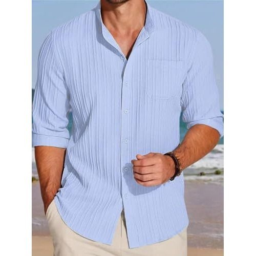 Leriya Fashion Men's Solid Regular Fit Shirt (Lf-Ms-6242_Blue