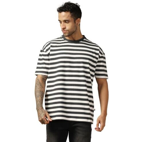 Leriya Fashion Mens T-Shirt | T Shirt For Men| Oversized T Shirt For Men| Loose Fit T Shirt For Men (Small, Black)