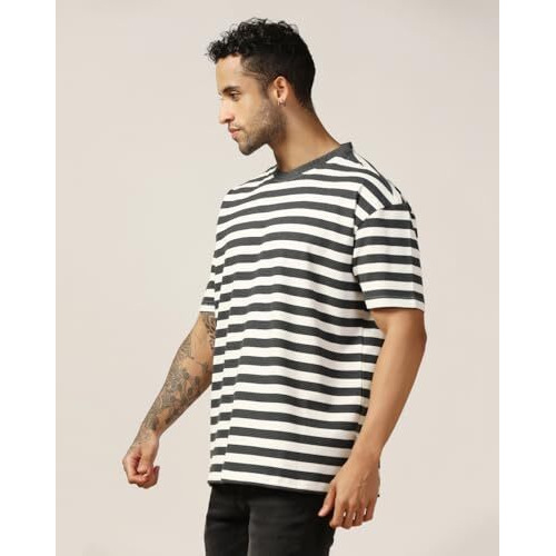 Leriya Fashion Mens T-Shirt | T Shirt For Men| Oversized T Shirt For Men| Loose Fit T Shirt For Men (Small, Black)