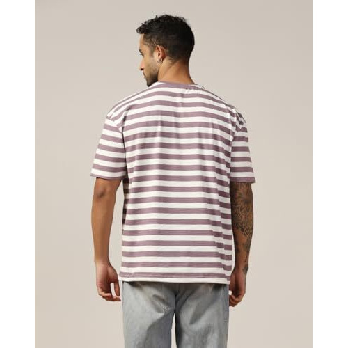 Leriya Fashion Mens T-Shirt | T Shirt For Men| Oversized T Shirt For Men| Loose Fit T Shirt For Men (Medium, Purple)