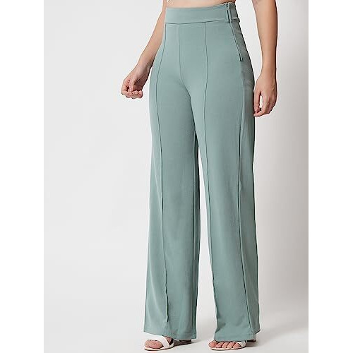 Kotty Pack Of 2 Women Regular Fit Multicolor Viscose Rayon Trousers