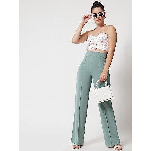 Kotty Pack Of 2 Women Regular Fit Multicolor Viscose Rayon Trousers