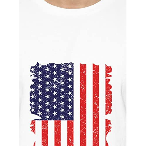 Adro Men's Usa Printed Cotton T-Shirt (Rn22-2-Uss-Wh_White_L)