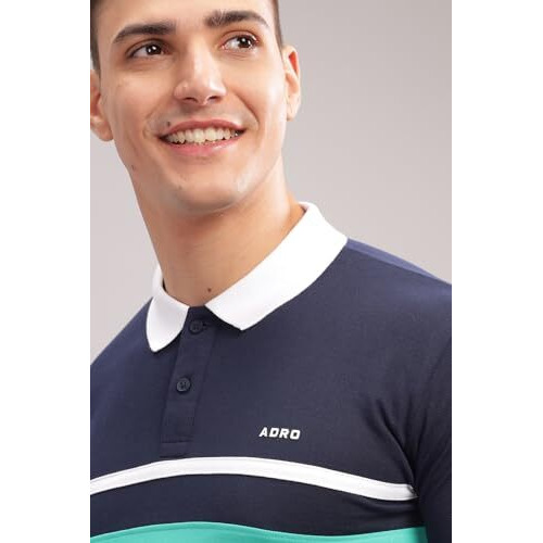 Adro Regular Fit Polo Tshirt In 100% Cotton Multi Color Polo Also In Plus Size_Pn24-L1-Nbwhaq-M