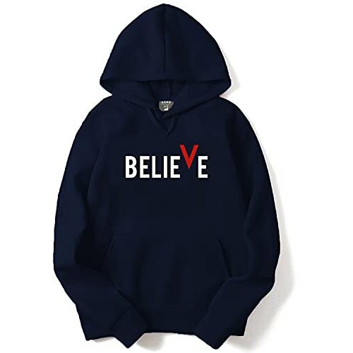 Adro Men's Cotton Neck Hooded Sweatshirt (H21-M-Bvv-Nb_Navy_2Xl)