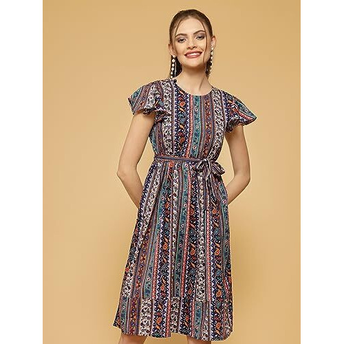 Oomph Women's Western & Fusion Wear Western Dresses For Women Multicolor - Md804