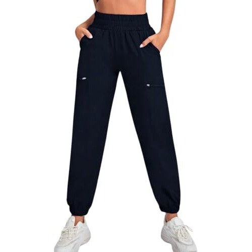 Leriya Fashion High Waist Trouser For Women | Summer Track Pants | Korean Trousers | Joggers Pants (X-Large, Blue)