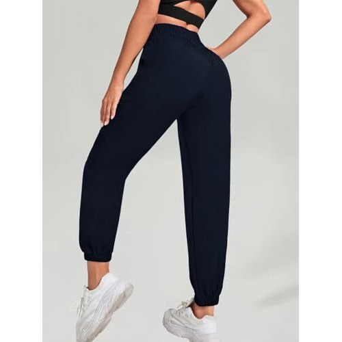 Leriya Fashion High Waist Trouser For Women | Summer Track Pants | Korean Trousers | Joggers Pants (X-Large, Blue)