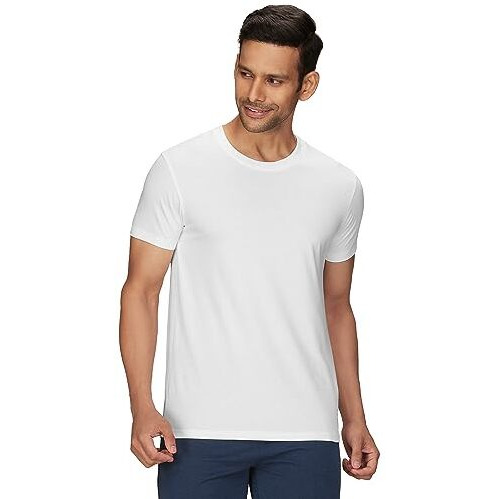 Xyxx Men's Solid Regular Fit T-Shirt (Xy_Cr15_Tshirt_2_Pitch Black+Polar White