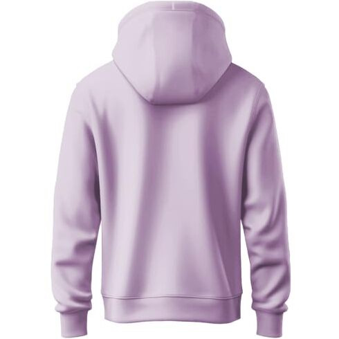 Adro Men's Cotton Neck Hooded Sweatshirt (H24-Bird-Pu_Lavender