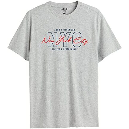 Adro Mens Nyc Cotton T-Shirt (Rn22-03-Nyc-Gr_Grey_2Xl)
