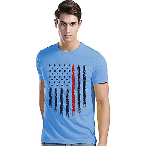 Adro Men's Regular Fit T-Shirt (Rnr-M-Usa-Sk_Skyblue_L)