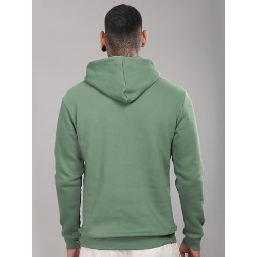 Adro Men's Cotton Neck Hooded Sweatshirt (H24-Bost-Pt_Pista
