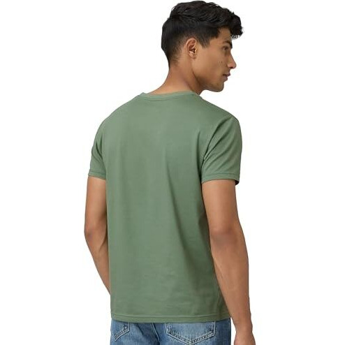 Xyxx Men's Cotton Solid Regular Fit T Shirt (Xy_Cr15_Tshirt_1_Sage Green)