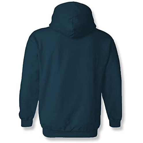 Adro Men's Cotton Neck Hooded Sweatshirt (H22-1-Pln-Sb_Teal_2Xl)