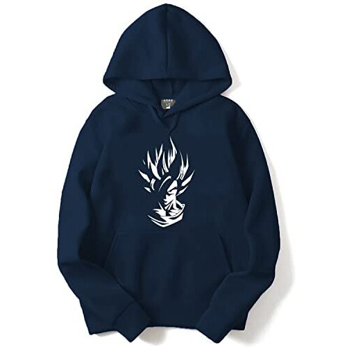 Adro Men's Cotton Neck Hooded Sweatshirt (H21-M-Gok-Nb_Navy_2Xl)
