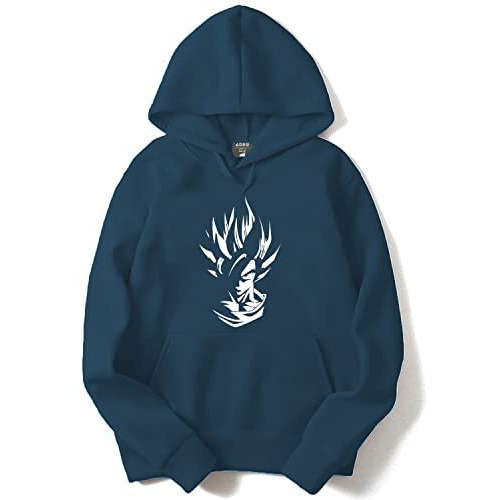 Adro Men's Cotton Neck Hooded Sweatshirt (H21-M-Gok-Sb_Teal_M)