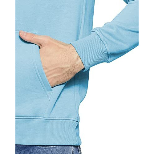 Adro Men's Cotton Neck Hooded Sweatshirt (H22-1-Ar2-Sk_Skyblue_S)