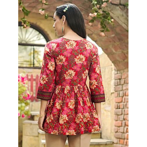 Leriya Fashion Solid Regular Fit Women Top (Lf-W.Top-W2221_Red