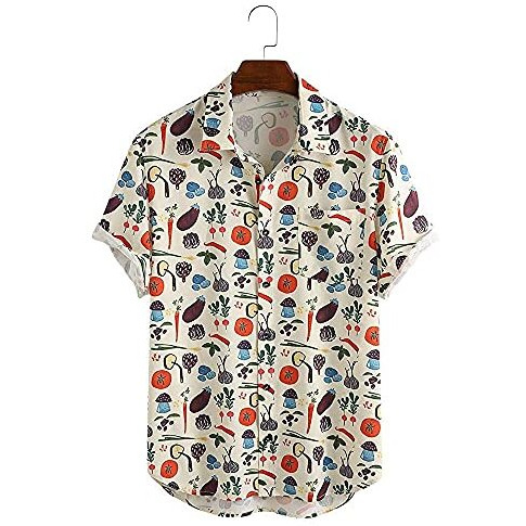 Lookmark Men's Cotton Blend Casual Beach Wear Shirts | Stylish Printed Shirts For Men | Comfortable Summer Wear | Party, Vacation & Daily Casuals (Pack Of 2) (Printed Shirt Adam Black-Veg-S)