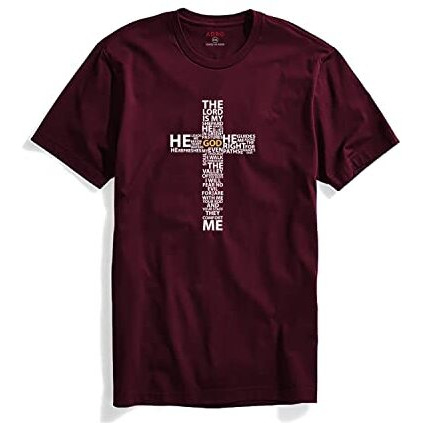 Adro Men's God Cotton Printed Cotton T-Shirt (R21-M-God-Mr_Maroon_Xl)