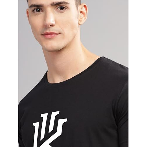 Adro Mens Printed T Shirt - Premium Cotton Graphic Printed Tshirt - Black T-Shirt - Rn24-Kobe-Bl-Xl