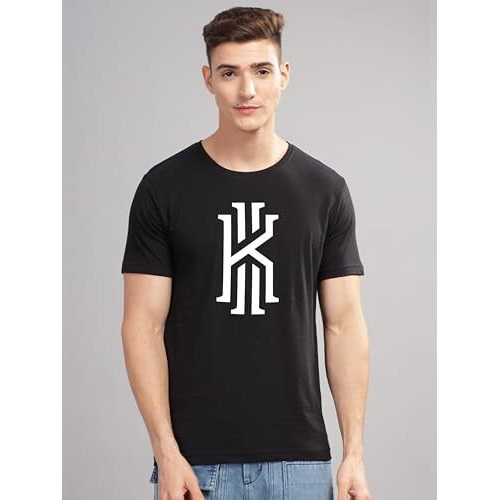 Adro Mens Printed T Shirt - Premium Cotton Graphic Printed Tshirt - Black T-Shirt - Rn24-Kobe-Bl-Xl