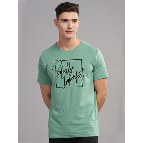 Adro Mens Printed T Shirt - Premium Cotton Graphic Printed Tshirt - Pista T-Shirt - Rn24-Fect-Pt-L