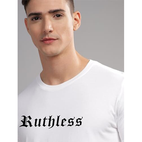 Adro Mens Printed T Shirt - Premium Cotton Graphic Printed Tshirt - White T-Shirt - Rn24-Ruth-Wh-2Xl