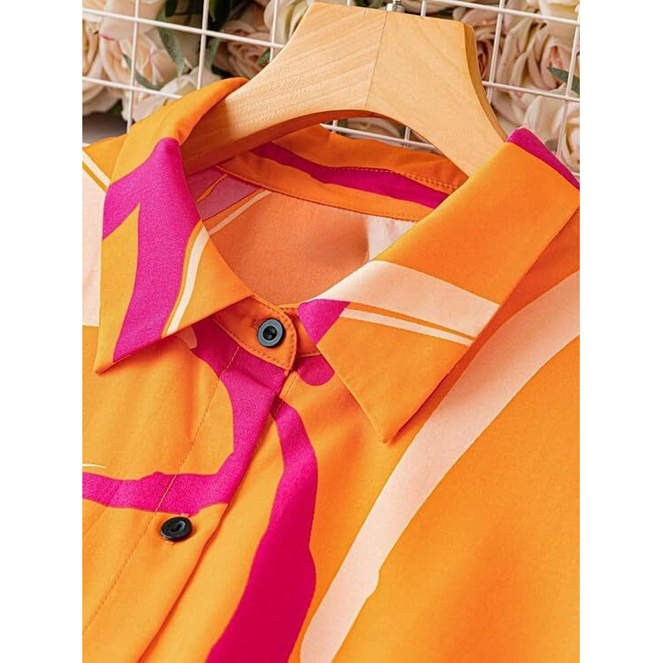 Leriya Fashion Rayon Women Above The Knee Western Dress (Lf-Wd1099&Wd1143_White&Orange