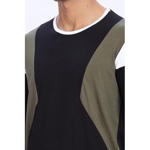 Adro Men Full Sleeve T-Shirt | Soft Cotton Tshirt For Men|Casual Fashion Multi Color Full Sleeve Round Neck Tshirt For Men|Fr24-Olbl-L