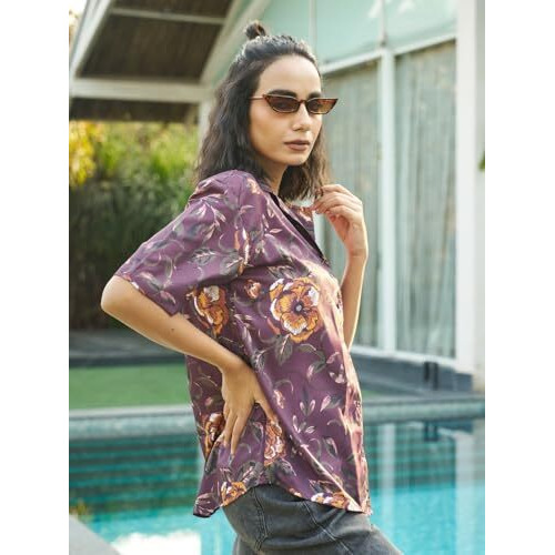 Leriya Fashion Solid Regular Fit Shirt For Women (Lf-W2211_Purple