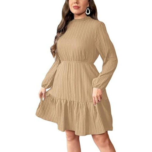 Leriya Fashion Poly Cotton Above The Knee Western Dress For Women (Lf-W.Dress-Wd1254_Beige