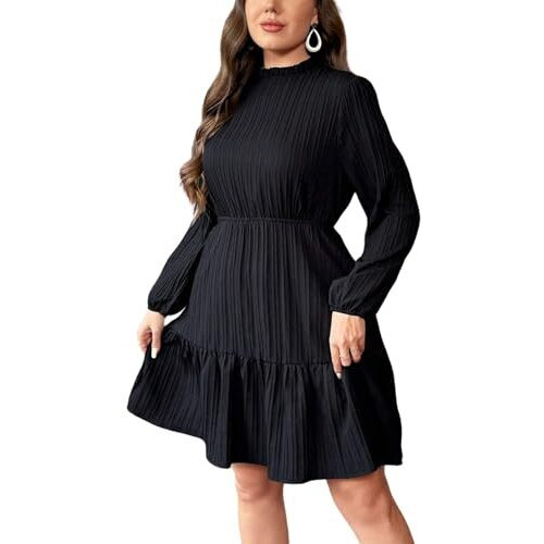 Leriya Fashion Poly Cotton Above The Knee Western Dress For Women (Lf-W.Dress-Wd1254_Black