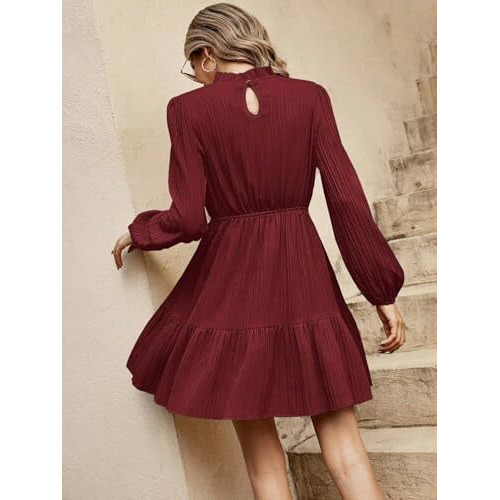 Leriya Fashion Poly Cotton Above The Knee Western Dress For Women (Lf-W.Dress-Wd1254_Maroon