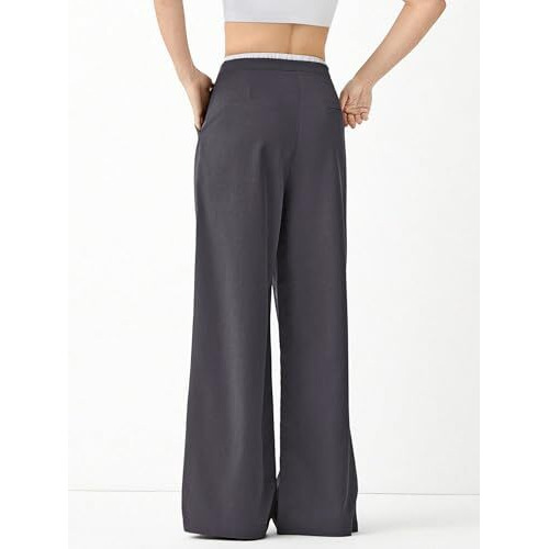 Leriya Fashion Women's High Waist Wide Leg Trousers | Casual & Formal Pants For Women |Loose Fit Track Pants | Gymwear | Cargo Pants | Elegant Office Wear | Stylish Jeans Look (Lf-Tr1167-S-Grey)