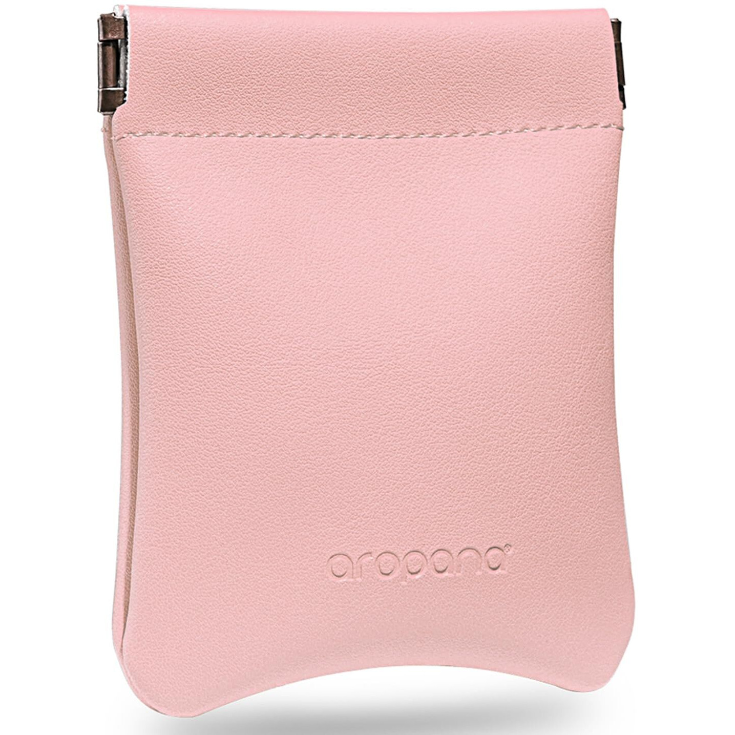 Aropana Self Closing Leather Travel Organiser Earphone AirPods Case Cosmetic Makeup Pouch Jewellery Bag Contact Lens Pouch Card Holder Mini Wallet for Girls & Women (8.5CM  11CM) Amaranth Pink